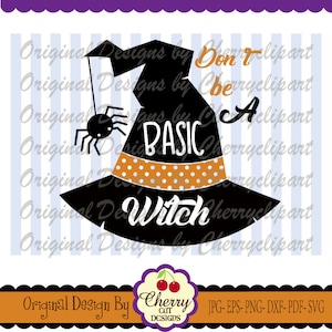Basic Witch PNG SVG: Halloween Sublimation Art & Cut File (Digital Download)