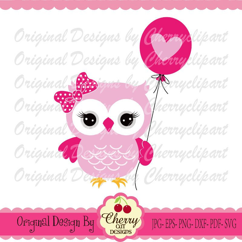 Download Owl Svg Dxf Sweet Owl Heart Balloon Svg Valentine S Day Etsy