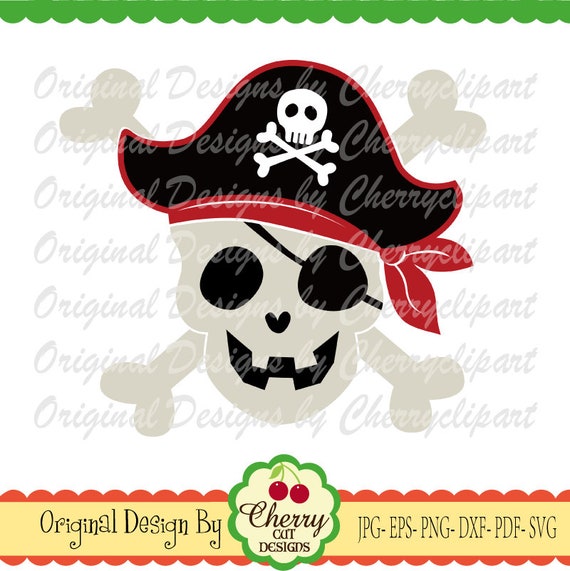 Pirate Hat Skull, Halloween Skull Svg Silhouette & Cricut Cut