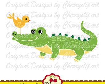 Svg dxf, Alligator SVG, Gator SVG, Jungle animal svg Alligator svg Silhouette & Circut Cut Files AN47