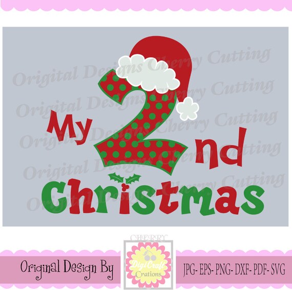 Download My 2nd Christmas With Santa Hatchristmas Number 2 With Santa Etsy PSD Mockup Templates