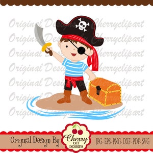 Pirate boy SVG DXF,Pirate costume Silhouette & Cricut Cut design and clip art  BYSVG7