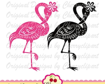 Flor Flamingo SVG: Silhueta e Design Cricut Cut (Download Digital)