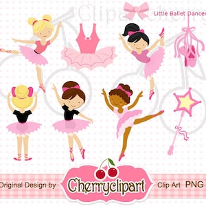 Little Ballet Dancer digital clipart-Personal and Commercial Use - paper crafts, card making, scrapbooking
