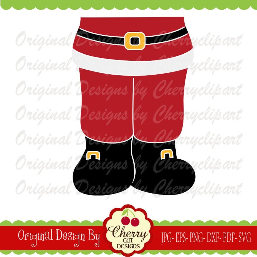 Christmas Santa Claus Legs Svg Christmas Santa Silhouette & Etsy