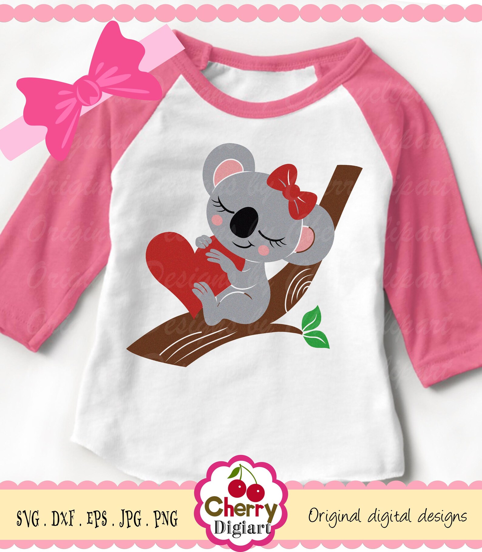 Download Valentines Day Koala svg Baby Koala with heart svg ...