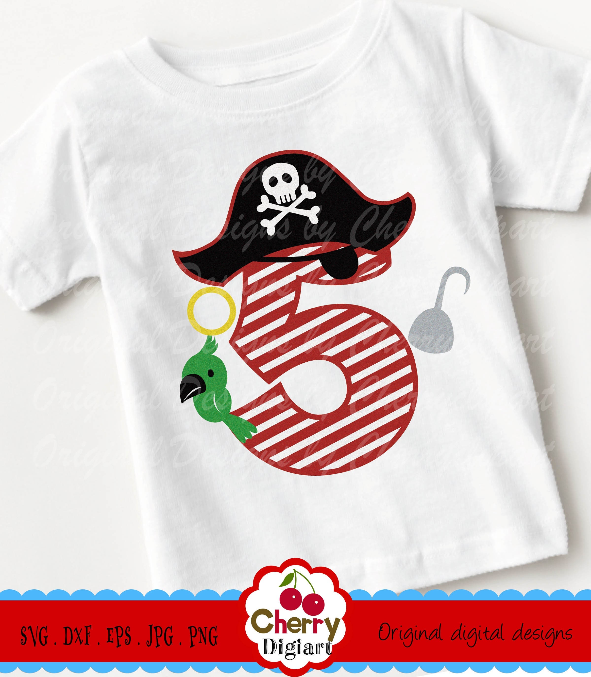 Pirate Number 4 Birthday Number 4 Svg Pirate's Hat 