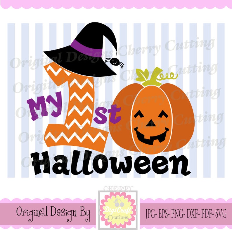 Download My 1st Halloween SVGFirst Halloween with pumpkin SVG | Etsy