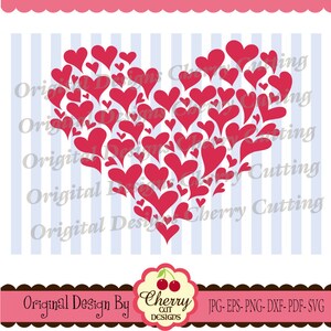 Svg Dxf Valentine&#39;s Day hearts,Hearts  SVG Silhouette & Cricut Cut Files VLTSVG7