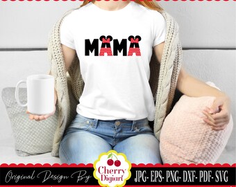 MAMA Minnie MAMA SVG png jpg Silhouette & Circut Cut Files FMSVG30