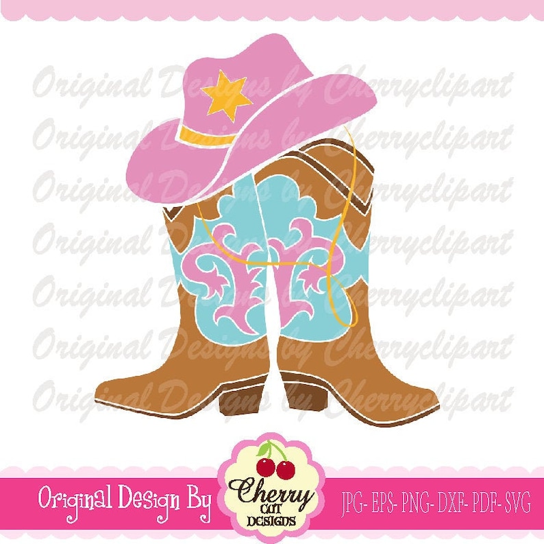 Download Cowgirl boots Silhouette svg dxf Silhouette & Cricut Cut | Etsy
