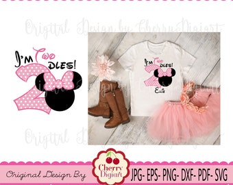 I'm Twodles svg png jpg Silhouette & Cricut Cut Files, T-Shirt, Iron on, Transfer MM23