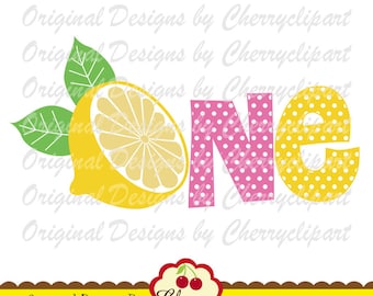 Lemon ONE Birthday SVG: Party Cut Files (Digital Download)