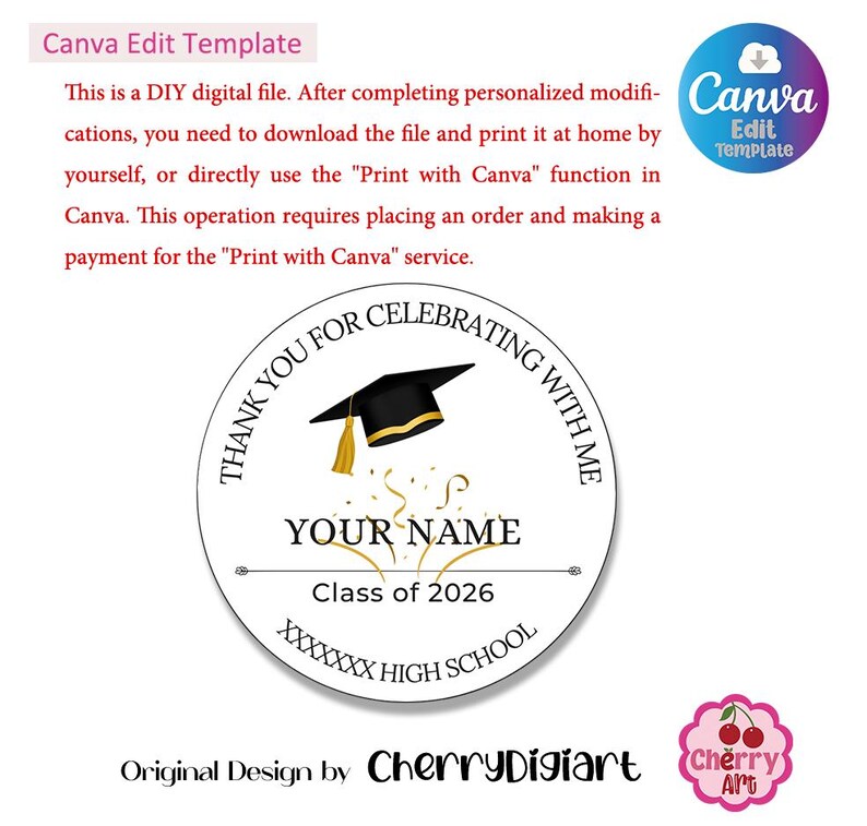 Graduation Themed Labels Graduation Party Favor Labels - Personalized Stickers - Etsy