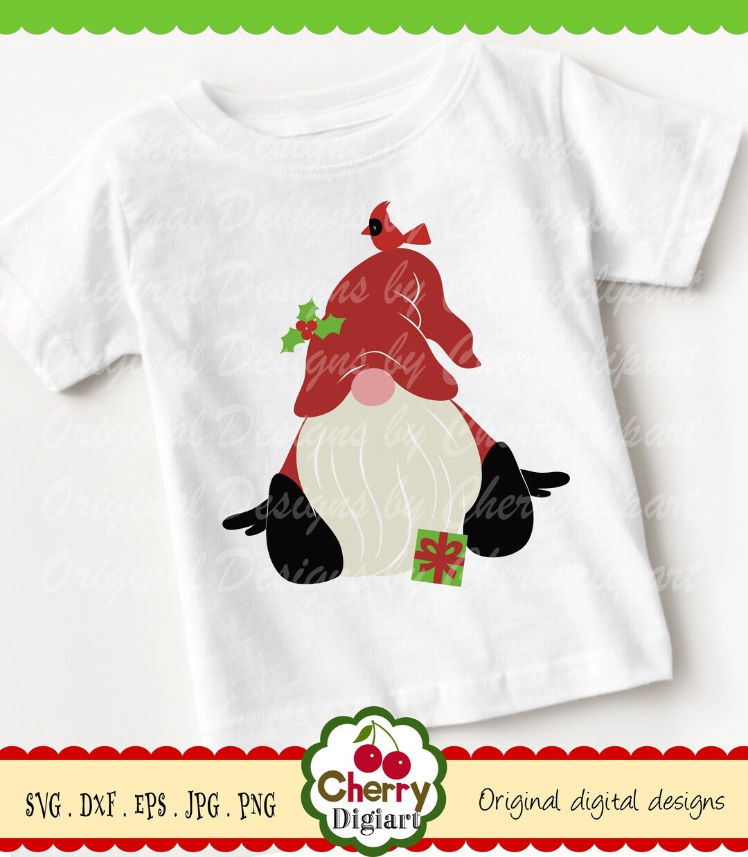 Christmas Gnome Svg Silhouette & Cricut Cut Designgnome Clip - Etsy