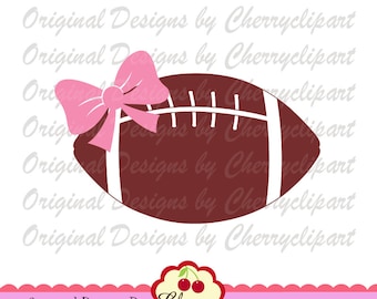 Voetbal Svg png, voetbal met strik voor meisjes silhouet en Cricut Cut ontwerp
