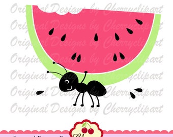 Watermelon SVG, Summer fruit svg Silhouette & Cricut Cut Files