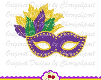 Mardi Gras Mask PNG SVG: Carnival Cut Files and Sublimation Art  (Digital Download)
