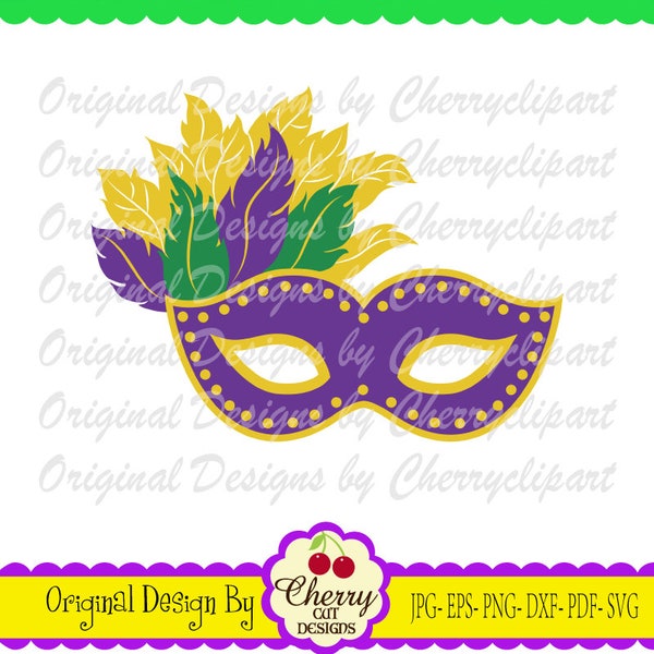 Mardi Gras Mask svg, Carnival Mardi Gras svg Silhouette & Cricut Cut Files MG21