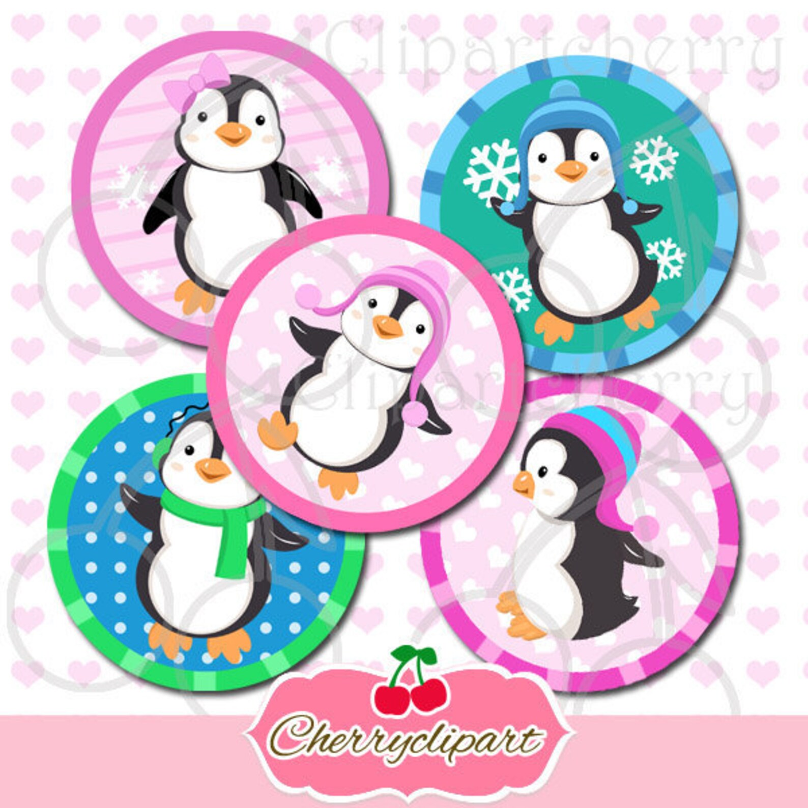 Cute Playful Penguins 4x6 /8.5x11 - Etsy