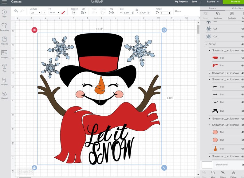 Free Free 122 Silhouette Let It Snow Svg SVG PNG EPS DXF File