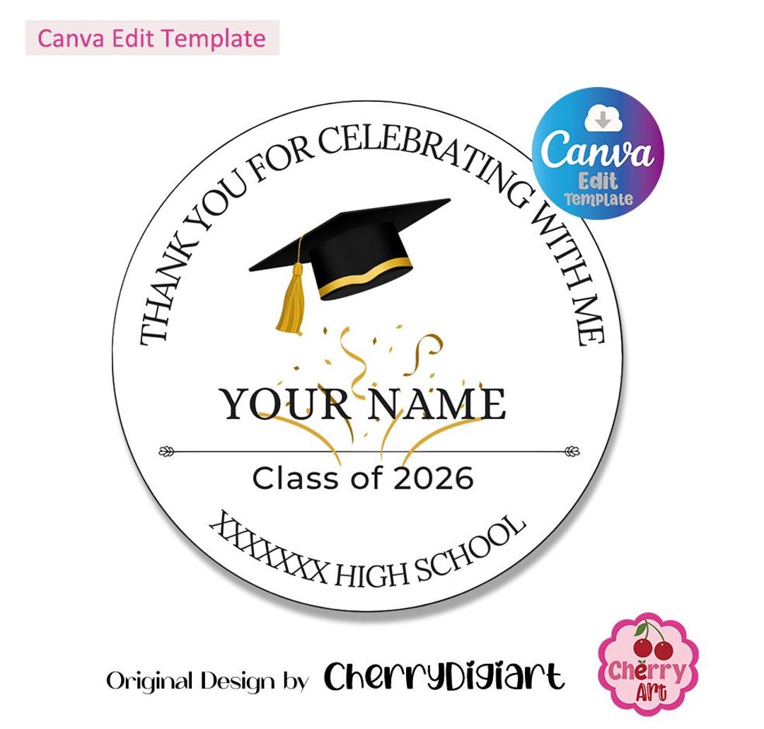 Graduation Party Favor Labels - Personalized Stickers - Etsy
