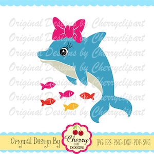 Instant Download Cricut Files Turquoise Dolphin Svg Cut Files Instant Digital Download Shirt Design Dolphin Clipart Clipart Cut file