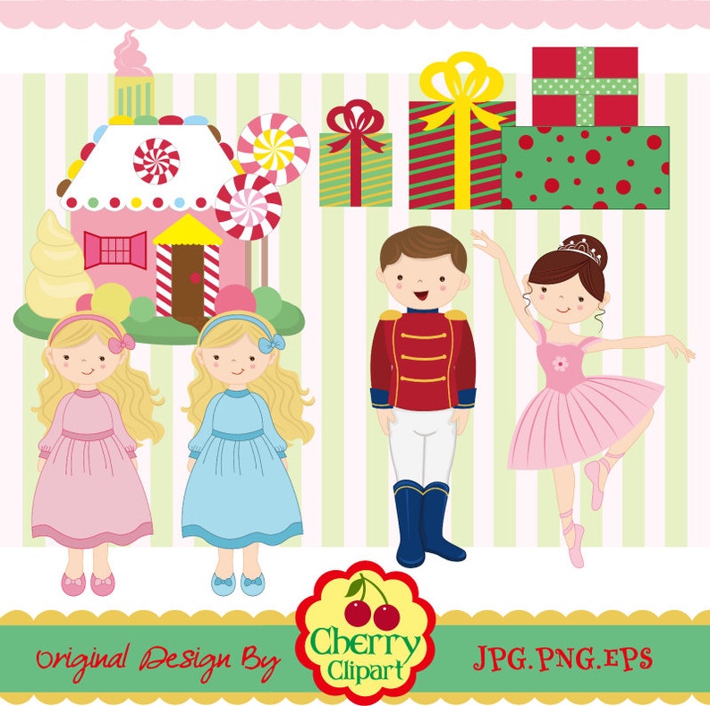 Nutcracker Ballet digital clipart set Christmas digital clipart Personal and Commercial Use