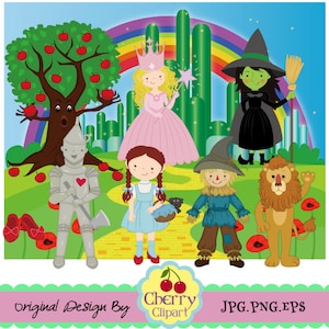 Wizard of OZ Cute Digital Clipart,Dorothy Digital Clip Art -Personal and Commercial Use