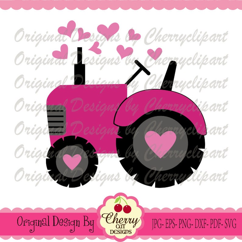 Download Valentine svg dxf Tractor Svg Dxf Silhouette & Cricut Cut ...