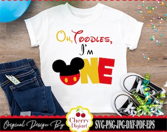 Mickey Mouse 1st Birthday SVG: Oh Toodles Iron On Transfer (Digital Download)