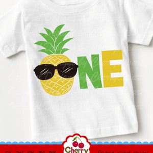 Pineapple ONE SVG Dxf, Sunglasses Pineapple svg, Fruit svg Silhouette & Cricut Cut Files,Pineapple Clip art, T-shirt iron on BIR03