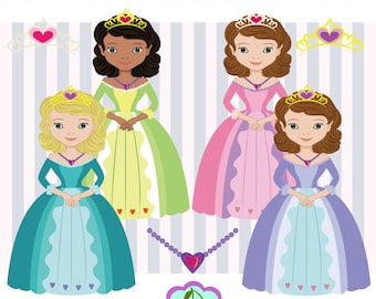 Princess Digital Clipart Set for-Personal and Commercial Use-paper crafts,card making,scrapbooking,web design