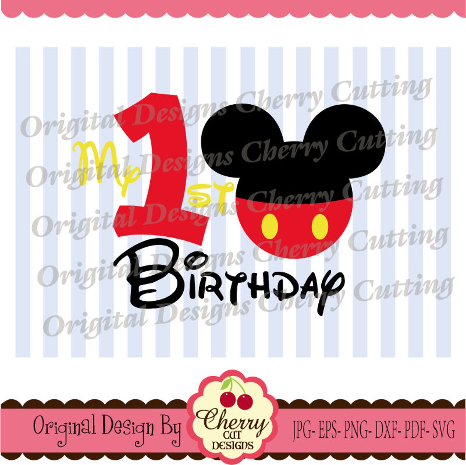 My 1st Birthday svg Mickey number 1 Birthday party svg image 1.