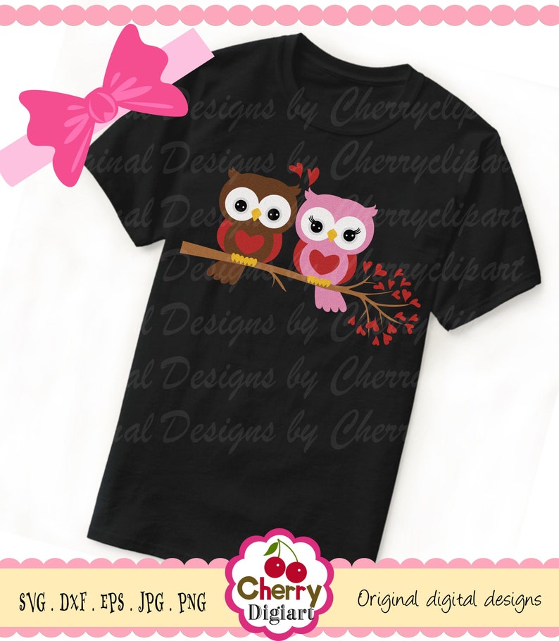Download Valentines' Day owl SVG A couple of owls svg Owls on | Etsy