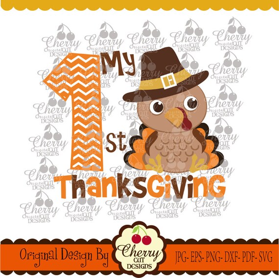 Download My 1st Thanksgiving Baby Turkey Boy Svg Dxfthanksgiving Etsy