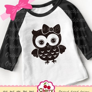 Eule svg dxf, Eule mit Schleife Silhouette Cut Files, Cricut Cut Files, Eule Clip Art, T-Shirt Aufbügeln, Papierhandwerk, Kartengestaltung, Webdesign AN78