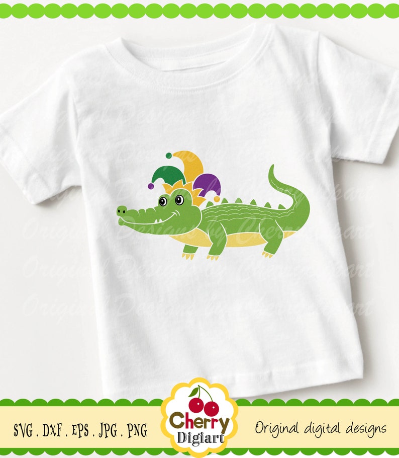 mardi gras gator svg
