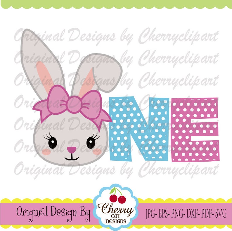 Download ONE SVG Dxf Easter bunny girl ONE Rabbit girl face Easter ...