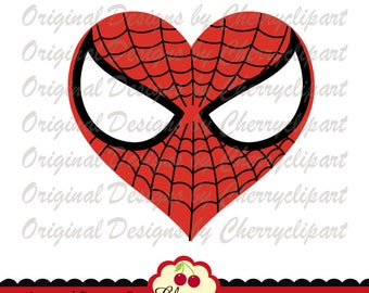 Spider-Man Heart Valentine PNG SVG: Boys Valentine&#39;s Day Sublimation Art & Cut File (Digital Download)