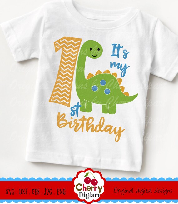 Dinosaur SVG Dinosaur Number 1 It's My 1st Birthday Svg - Etsy