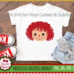 Vintage Raggedy Ann and Andy svg png Silhouette and Cricut Cut design, Clip art, T-shirt iron on, Tranfer printing BYSVG41 image 4