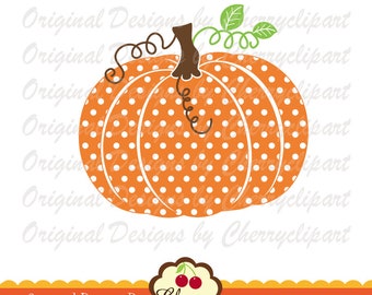 Polka Dot Pumpkin SVG: Thanksgiving Fall Cut File (Digital Download)