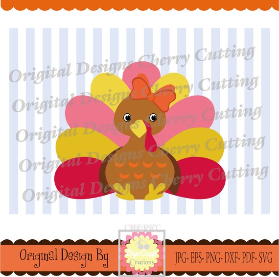 Download Thanksgiving Baby Turkey Girl With Bowturkey For Etsy