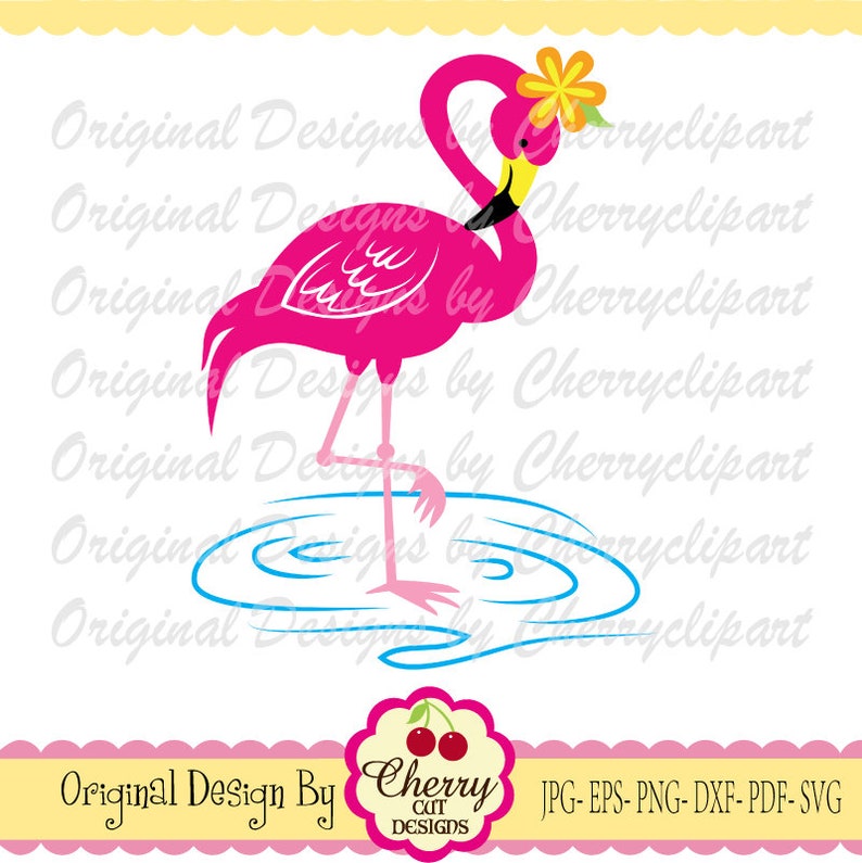 Flamingo SVG DXF Flower Flamingo svg Summer svg Silhouette ...