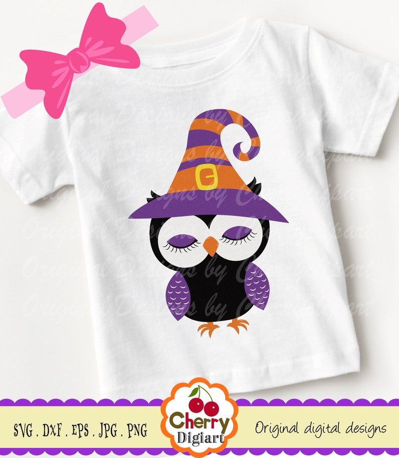 Download Halloween SVG Witch hat Owl svg Witch svg Silhouette & | Etsy