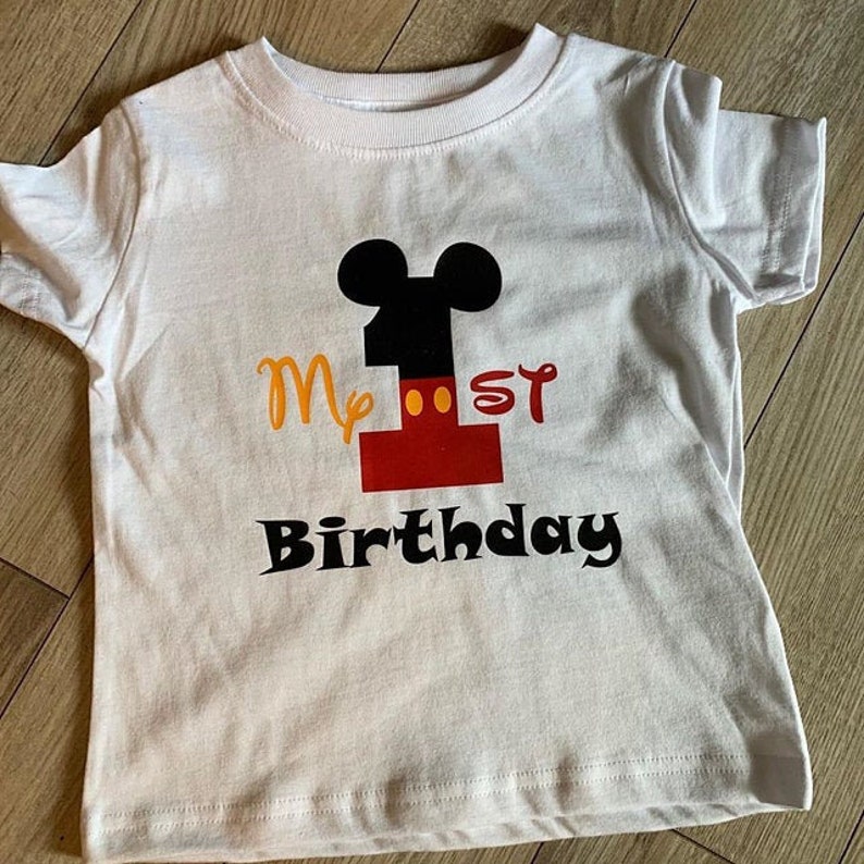 Download My 1st Birthday SVG DXF cut designMickey number 1 Silhouette | Etsy