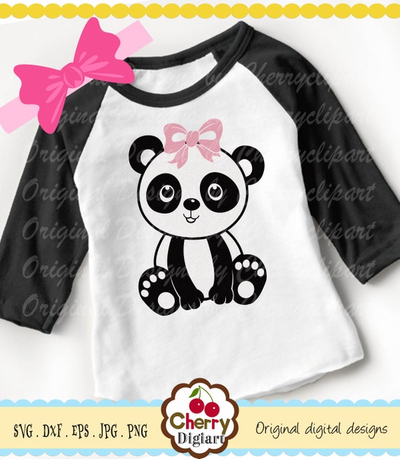 Download Panda Svg dxf Baby Panda girl Svg Animal SVG Silhouette ...