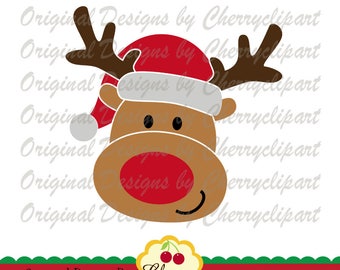 Christmas Reindeer Boy SVG DXF Christmas Silhouette & Cricut Cut Files CHSVG28 -Personal and Commercial Use