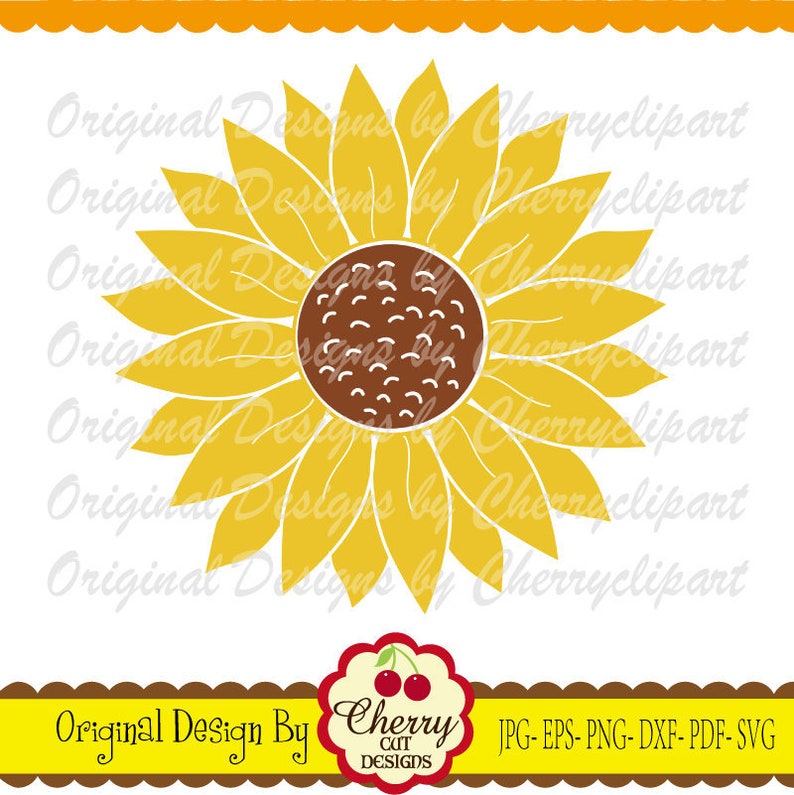 Download Sunflower SVG Dxf Sunflower circle svg dxf Silhouette & | Etsy